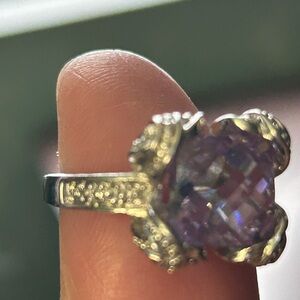 Lavish Amethyst Silver Ring